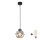 LED-kroonluchter aan kabel ZULIA 1xE27/15W/230V zwart/gerookt