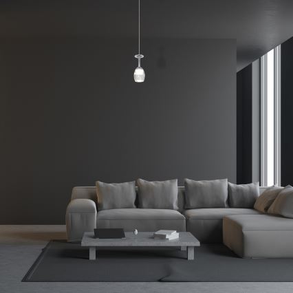 LED Kroonluchter aan koord COPPA 1xLED/5W/230V
