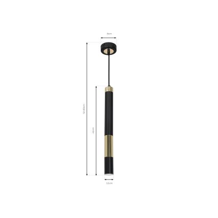 LED Kroonluchter aan koord DALLAS 1xGU10/3W/230V