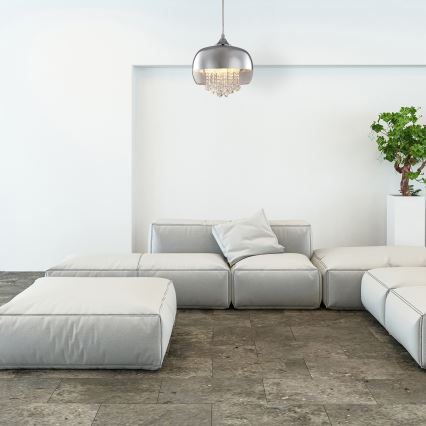 LED Kroonluchter aan koord LUNA 1x E14 / 40W / 230V