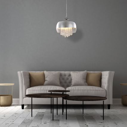 LED Kroonluchter aan koord LUNA 1x E14 / 40W / 230V