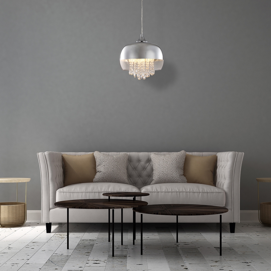 LED Kroonluchter aan koord LUNA 1x E14 / 40W / 230V