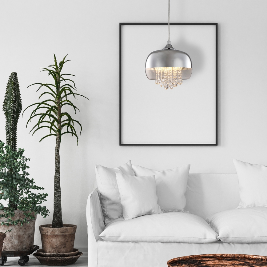 LED Kroonluchter aan koord LUNA 1x E14 / 40W / 230V