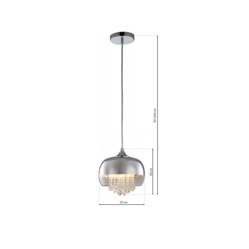 LED Kroonluchter aan koord LUNA 1x E14 / 40W / 230V