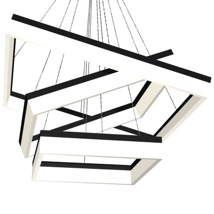 LED Kroonluchter aan koord NERO 3x LED / 140W / 230V