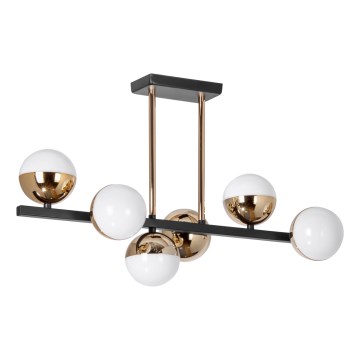LED-kroonluchter aan stang 6xLED/7W/230V goud/zwart