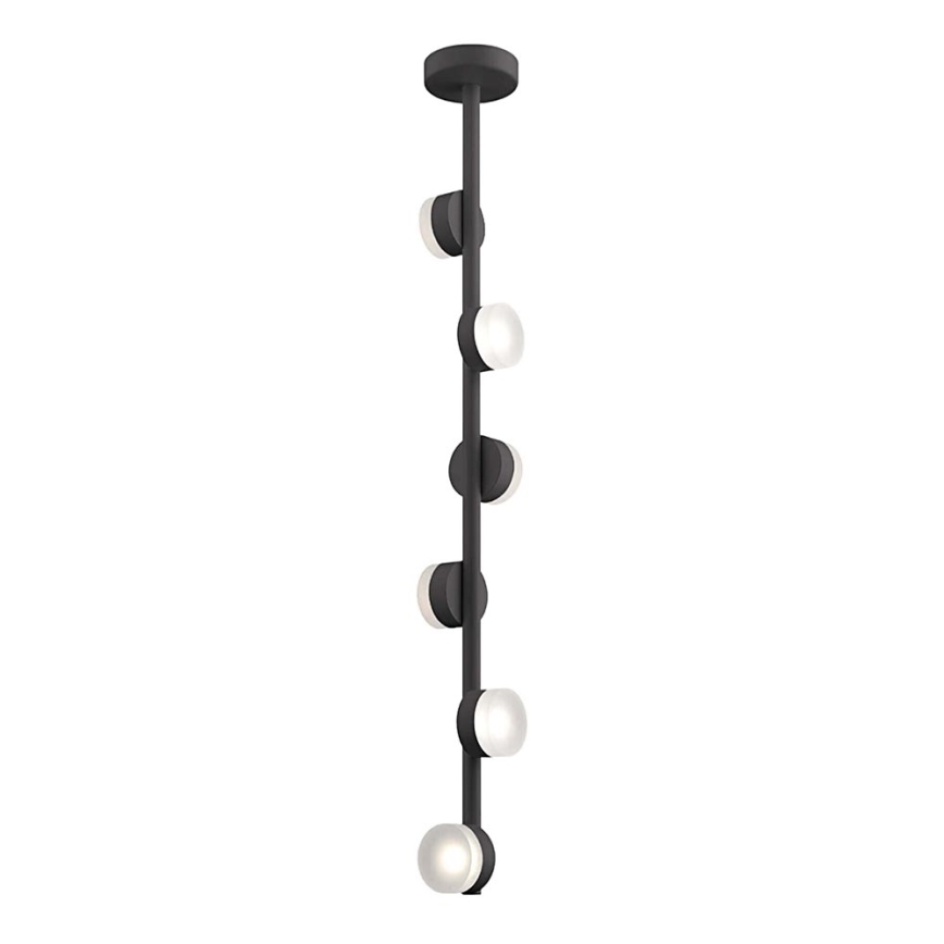 LED-kroonluchter aan stang COMFORT 6xLED/5W/230V zwart