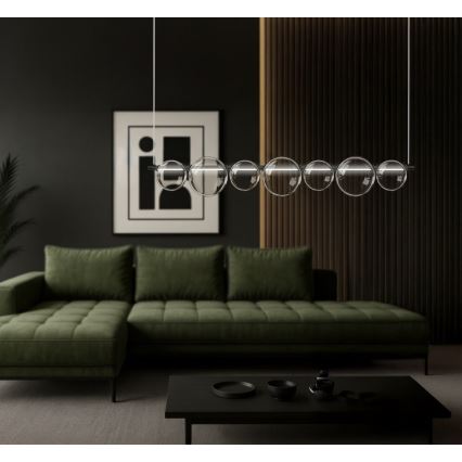 LED-kroonluchter met kabel ATOLA LED/19W/230V zwart/helder