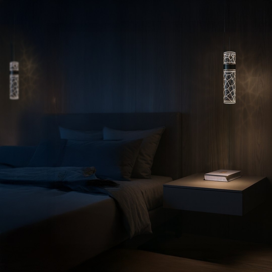 LED-kroonluchter met kabel LAGOS LED/8W/230V goudkleurig