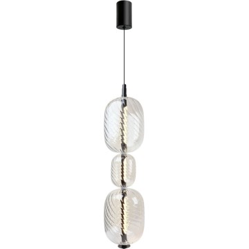 LED-kroonluchter met kabel PLAYA LED/12W/230V zwart