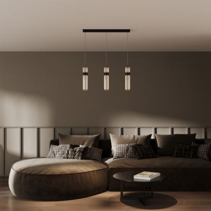 LED-kroonluchter met kabelophanging AMBIENTE 3xLED/6W/230V 3000/4000/6000K zwart