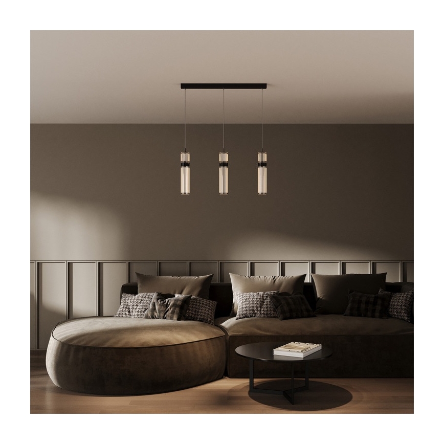 LED-kroonluchter met kabelophanging AMBIENTE 3xLED/6W/230V 3000/4000/6000K zwart