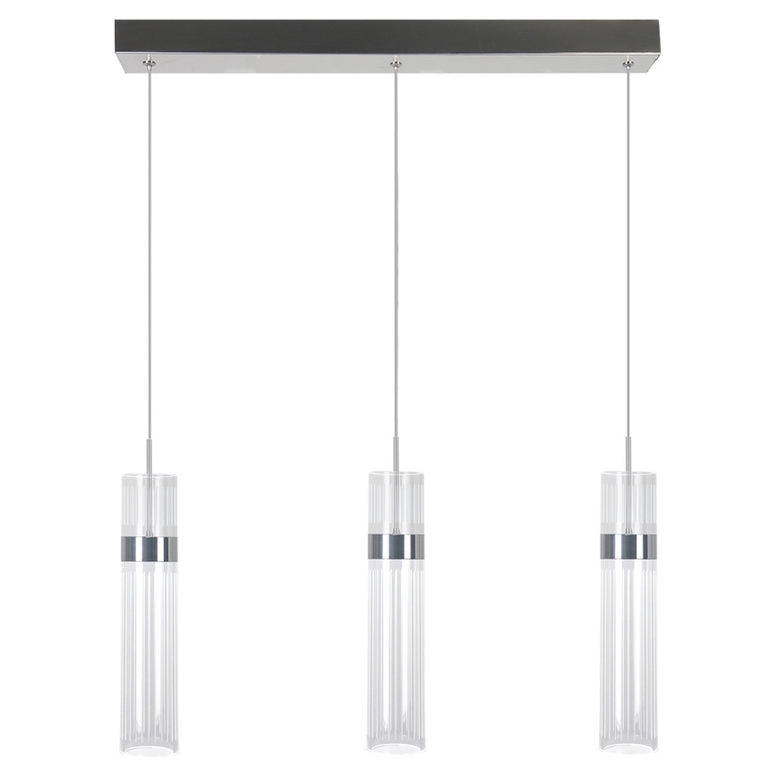 LED-kroonluchter met staalkabel AMBIENTE 3xLED/6W/230V 3000/4000/6000K glanzend chroom