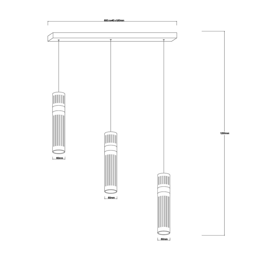 LED-kroonluchter met staalkabel AMBIENTE 3xLED/6W/230V 3000/4000/6000K glanzend chroom