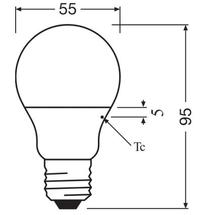 LED Lamp A40 E14/4,9W/230V 2700K - Osram