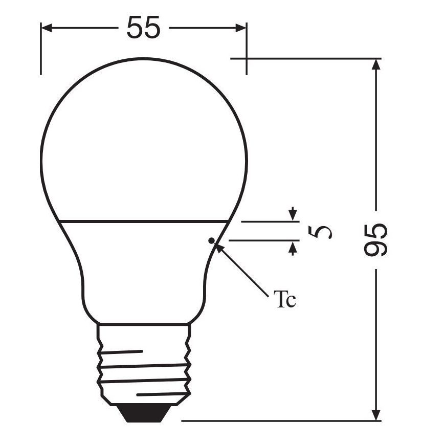 LED Lamp A40 E14/4,9W/230V 2700K - Osram