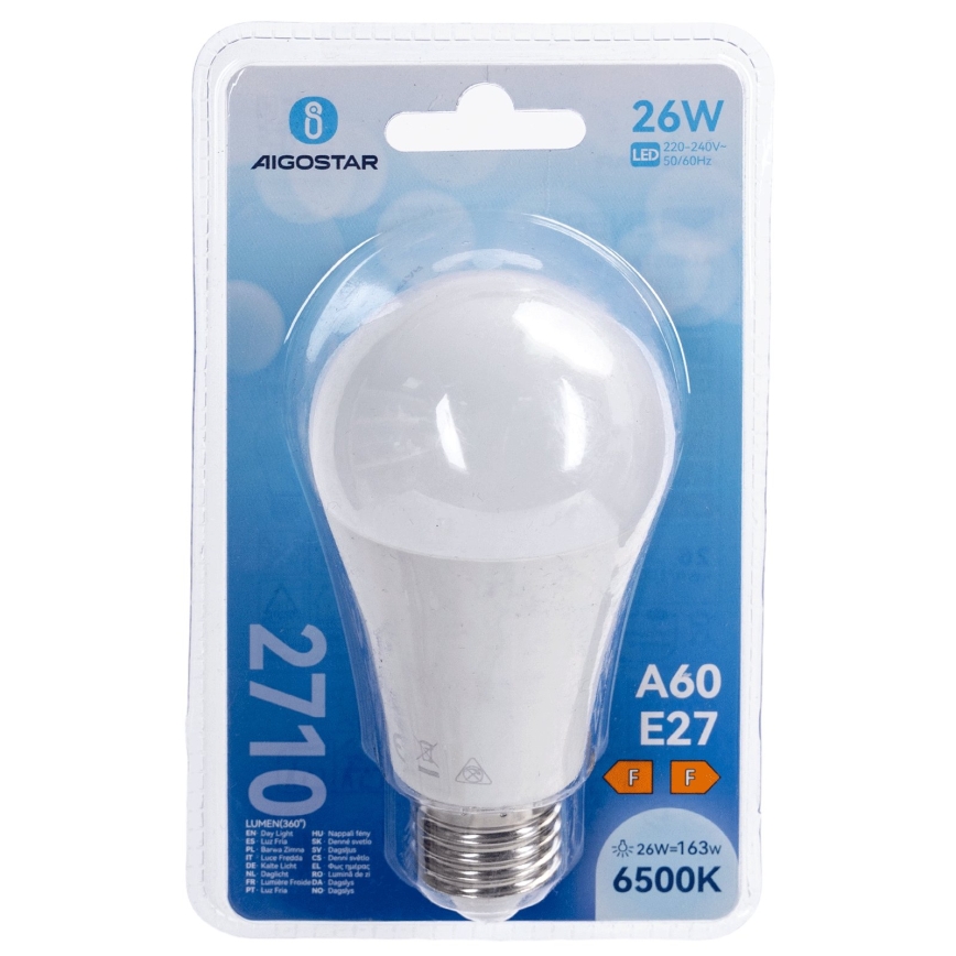 LED-lamp A60 E27/26W/230V 6500K - Aigostar