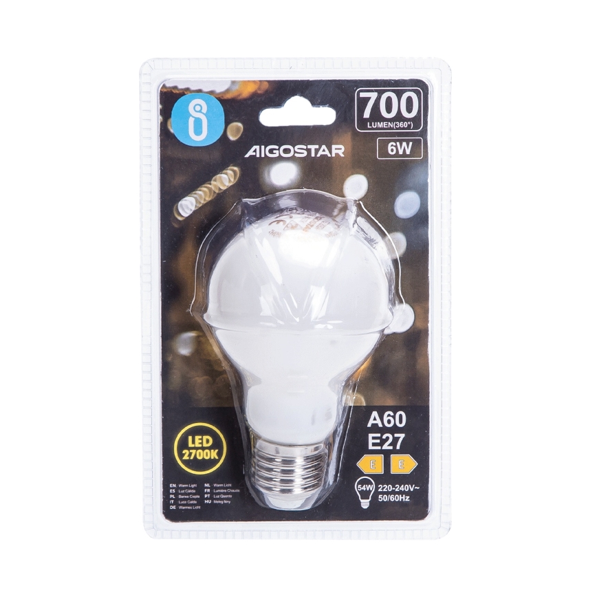 LED-lamp A60 E27/6W/230V 330° 2700K - Aigostar