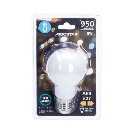 LED-lamp A60 E27/8W/230V 330° 6500K - Aigostar