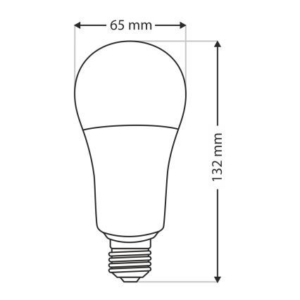 LED Lamp A65 E27/18W/230V 4200K