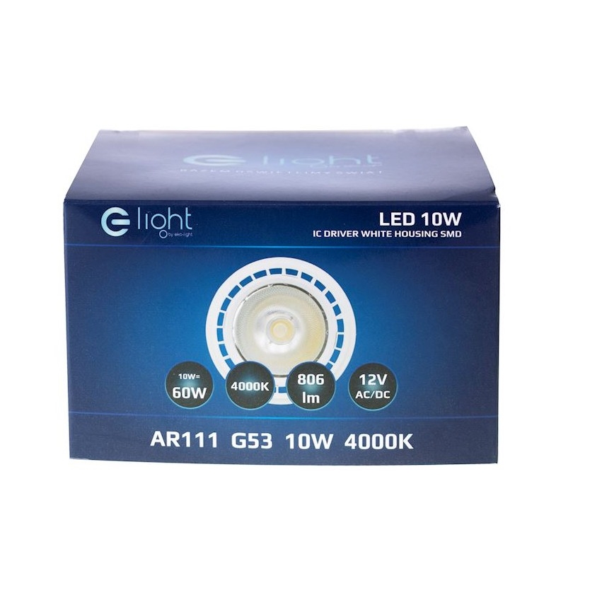 LED Lamp AR111 G53 / 10W / 230V 4000K