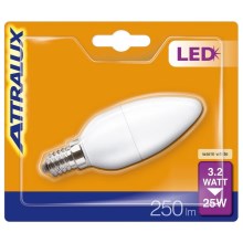 LED Lamp B35 E14/3,2W/230V 2700K - Attralux