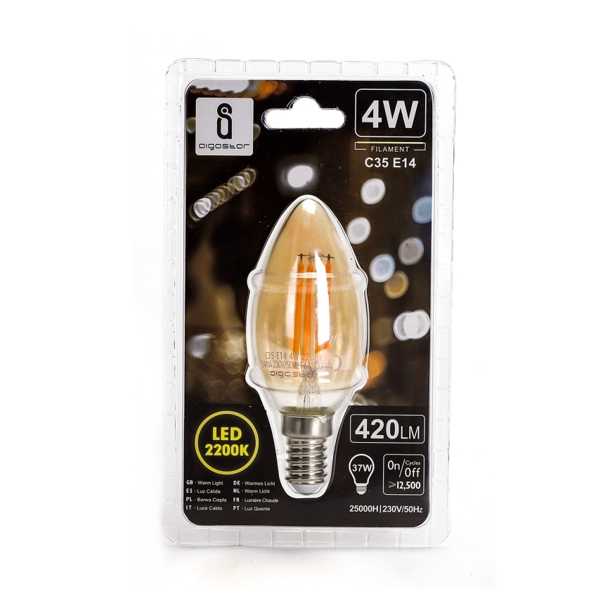 LED lamp C35 E14/4W/230V 2200K - Aigostar