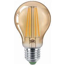 LED Lamp CLASIC AMBER A60 E27/9W/230V 2200K - Brilagi