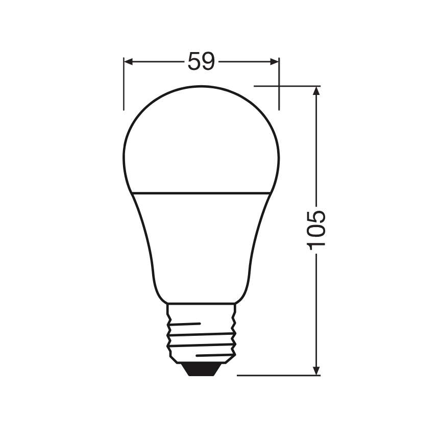 LED-lamp CLASSIC A60 E27/8W/230V 4000K - Ledvance