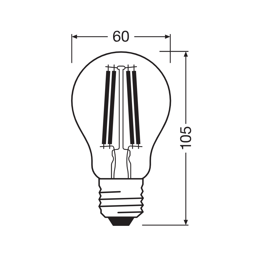 LED-lamp CLASSIC FILAMENT A60 E27/11W/230V 2700K - Ledvance