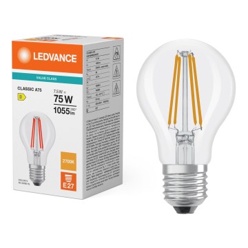 LED-lamp CLASSIC FILAMENT A60 E27/7,5W/230V 2700K - Ledvance