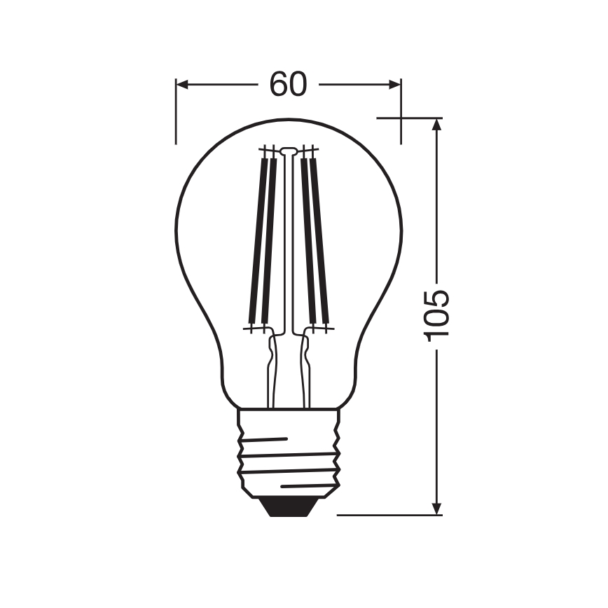 LED-lamp CLASSIC FILAMENT A60 E27/7W/230V 2700K - Ledvance