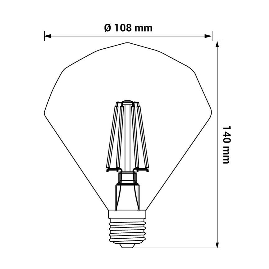 LED Lamp CRYSTAL E27/4W/230V 2200K