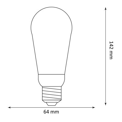 LED Lamp DECO VINTAGE ST64 E27/3,5W/230V 1800K