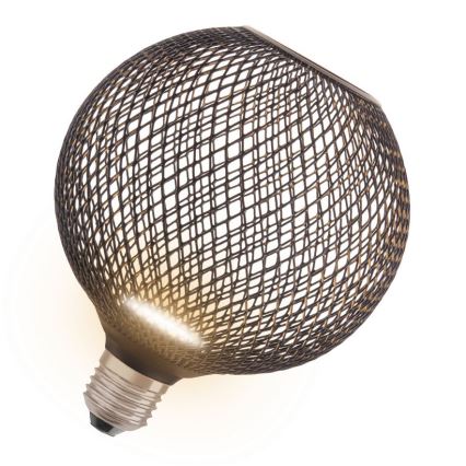 LED Lamp DECOR FLAT G125 E27/3,5W/230V 2700K zwart - Osram