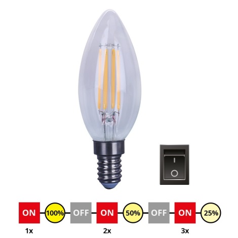 LED Lamp dimbaar E14/4W/230V C35 2700-3000K