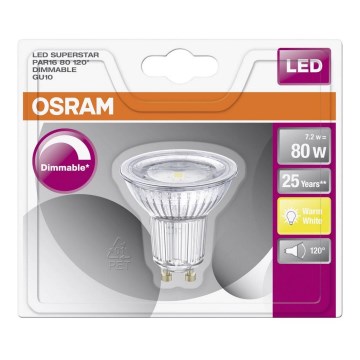 LED Lamp dimbaar GU10/7,2W/230V 2700K - Osram