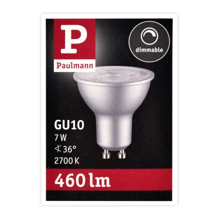 LED Lamp dimbaar GU10/7W/230V 2700K - Paulmann 28753