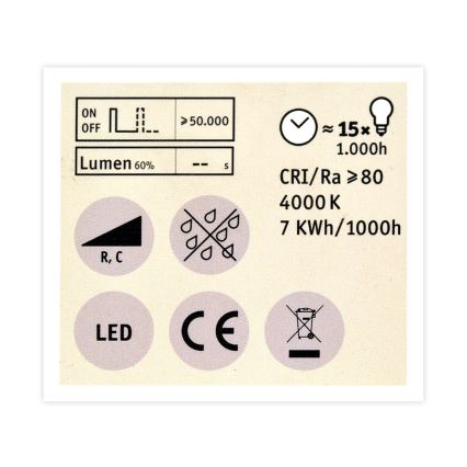 LED Lamp dimbaar GU10/7W/230V 4000K - Paulmann 28754