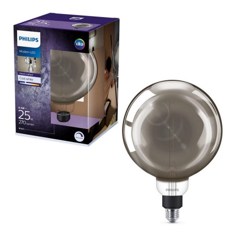 LED Lamp dimbaar SMOKY VINTAGE Philips G200 E27/6,5W/230V