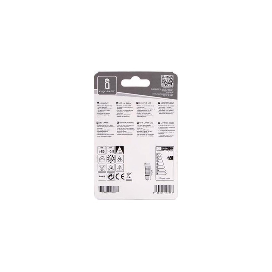 LED lamp E14/6W/230V 3000K - Aigostar