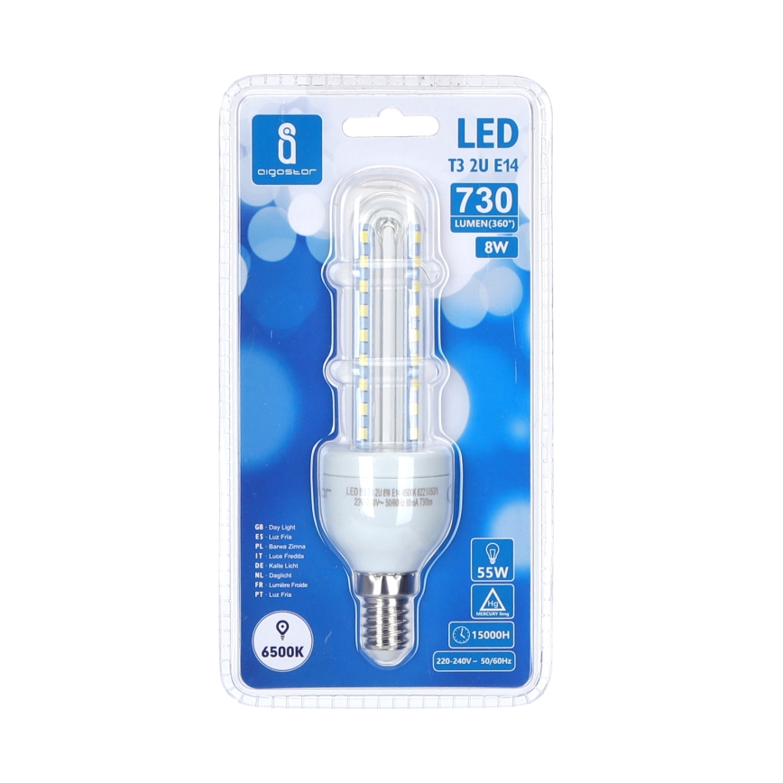 LED Lamp E14/8W/230V 6500K - Aigostar