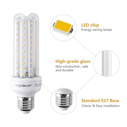 LED Lamp E27/15W/230V 3000K - Aigostar