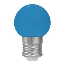 LED Lamp E27/1W/230V blauw