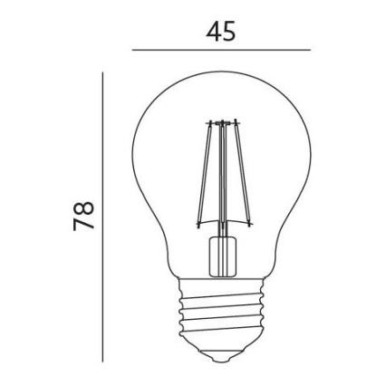 LED Lamp E27/4W/230V 3000K