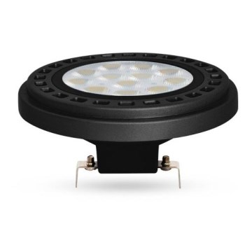LED Lamp ECOLINE AR111 G53/12W/12V 4000K 30° zwart - Brilagi