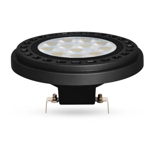 LED Lamp ECOLINE AR111 G53/12W/12V 4000K 30° zwart - Brilagi