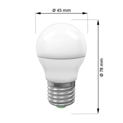 LED Lamp ECOLINE G45 E27/7W/230V 4000K - Brilagi