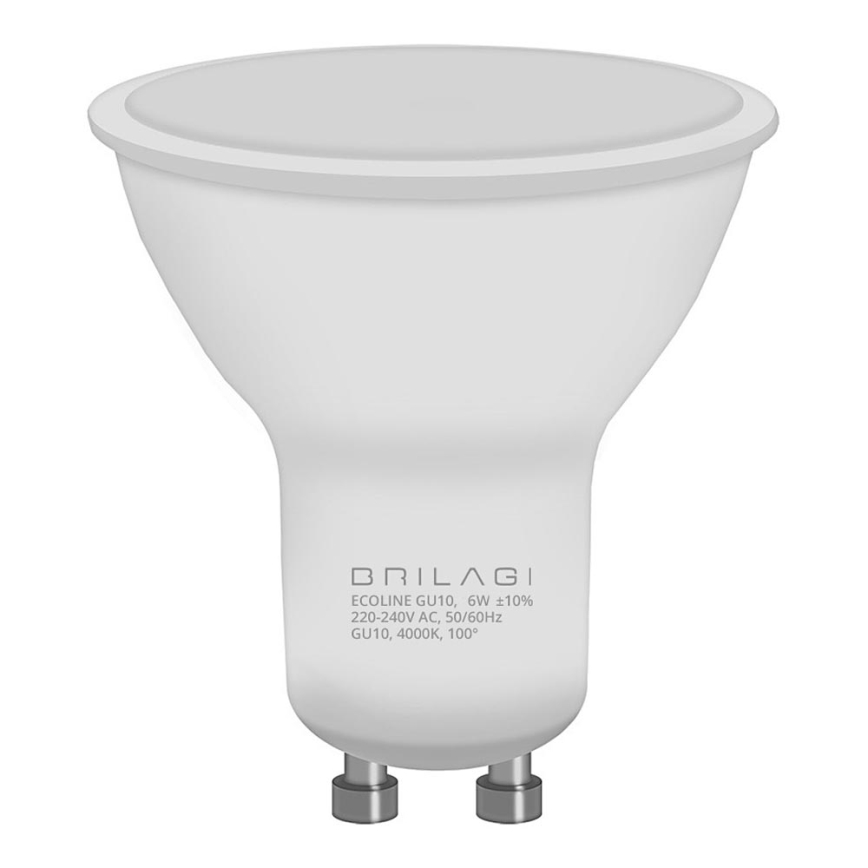 LED Lamp ECOLINE GU10/6W/230V 4000K - Brilagi