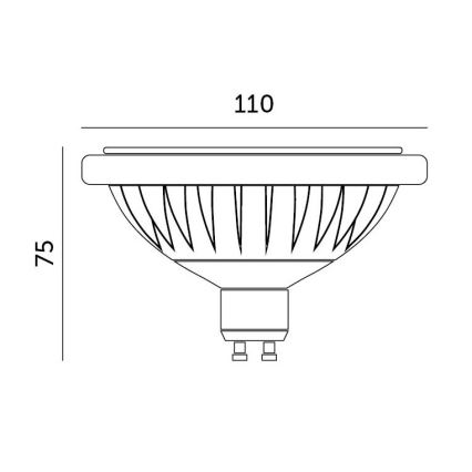 LED Lamp ES111 GU10/15W/230V 4000K